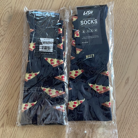 LISH compressions socks- New York pizza style L-LX 2 pairs - Picture 3 of 3